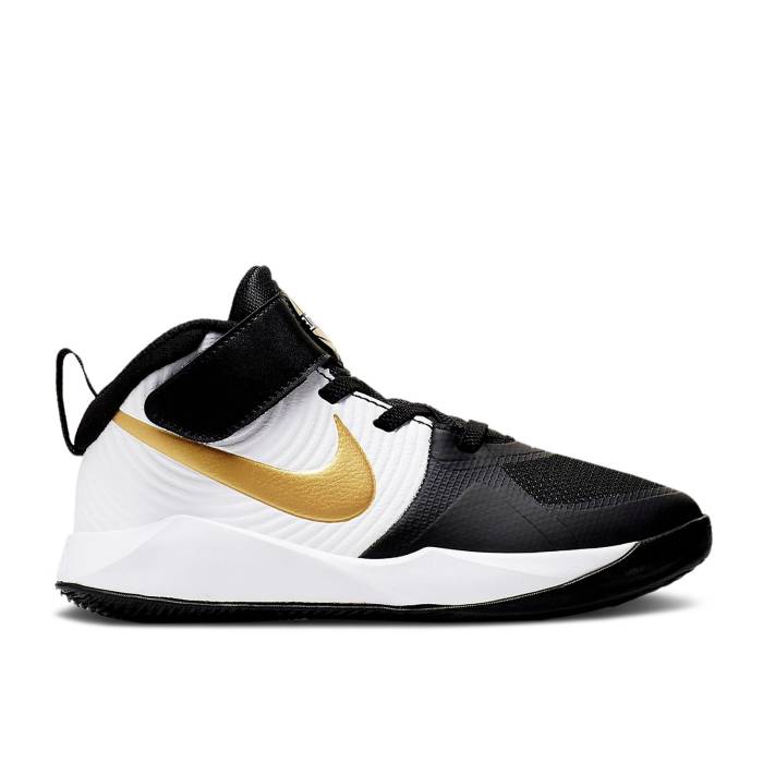 ナイキ Nike 【 Team Hustle D9 Ps 'Black Metallic Gold' Youth Black/White/Metallic Gold 】 Team チーム ジュニア キッズ 黒色 ブラック 白色 ホワイト ゴールド｜スニケス