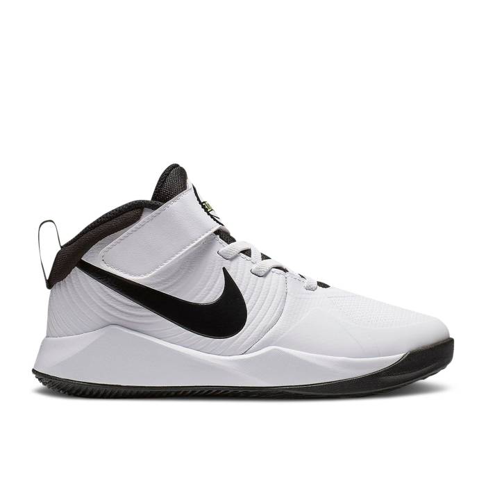 ナイキ Nike 【 Team Hustle D9 Ps \u0027White Black\u0027 Youth White/Volt/Black 】 Team 野球クラブ 御坊っちゃん キッズ 白いこと 白いこと 黒いこと 黒いこと