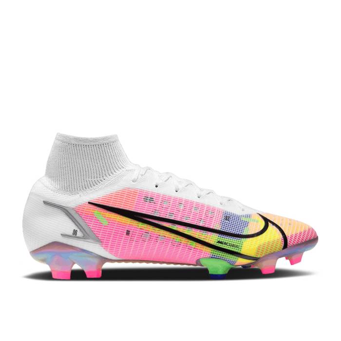 ナイキ Nike 【 Mercurial Superfly 8 Elite Fg 'White Dark Raisin' Men White/Dark Raisin/Rage Green/Metallic Silver 】 エリート メンズ 白色 ホワイト green 緑・グリーン Silver 銀色・シルバー｜スニケス