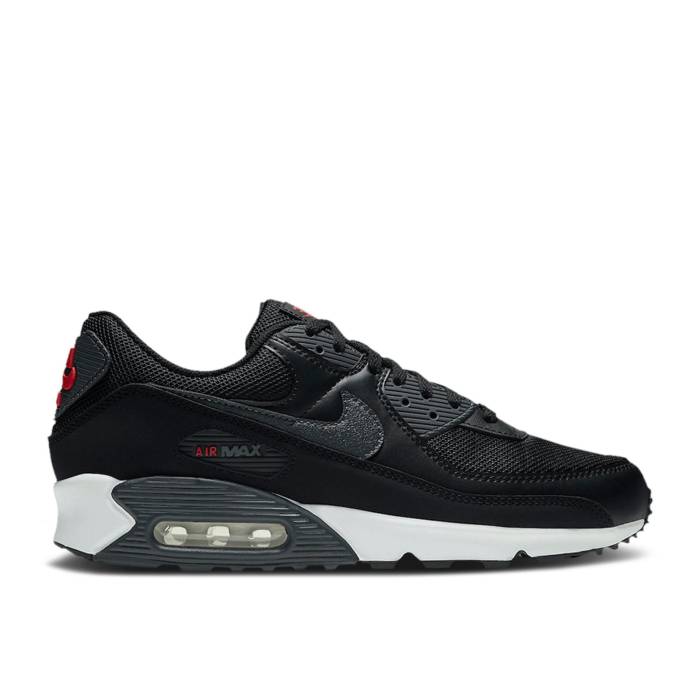 ナイキ Nike 【 Air Max 90 'Bred' Men Black/University Red/White/Dark Smoke Grey 】 マックス メンズ 黒色 ブラック Red 赤・レッド 白色 ホワイト 灰色 グレー|スニケス
