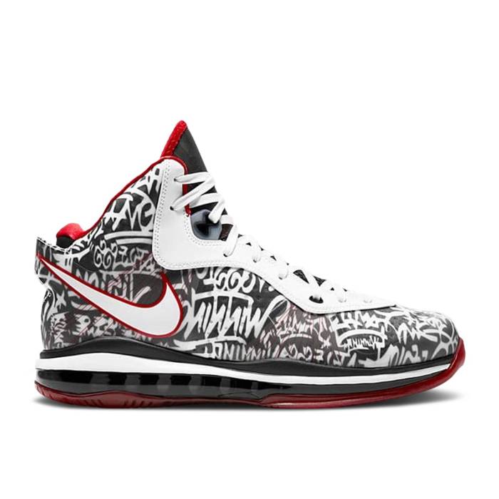 ナイキ Nike 【 Lebron 8 \u0027Graffiti\u0027 Men Black/Sport Red/White 】 Lebron レブロン メンズ 黒いこと 黒いこと Red 赤・赤いこと 白いこと 白いこと