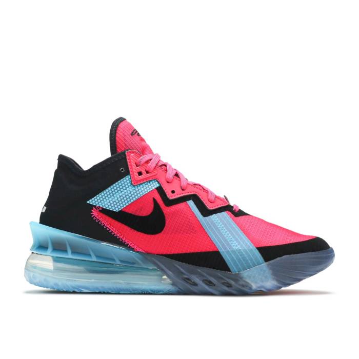 ナイキ Nike 【 Lebron 18 Low \u0027Neon Nights\u0027 Men Fireberry/Black/Light Blue Fury 】 Lebron レブロン メンズ 黒いこと 黒いこと 青味 青み