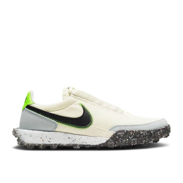 ナイキ Nike 【 Wmns Waffle Racer Crater \u0027Pale Ivory Electric Green\u0027 Women Pale Ivory/Electric Green/Photon Dust/Black 】 ワーヘル 象牙色 レディース 象牙色 green 緑・緑であること 黒いこと 黒いこと