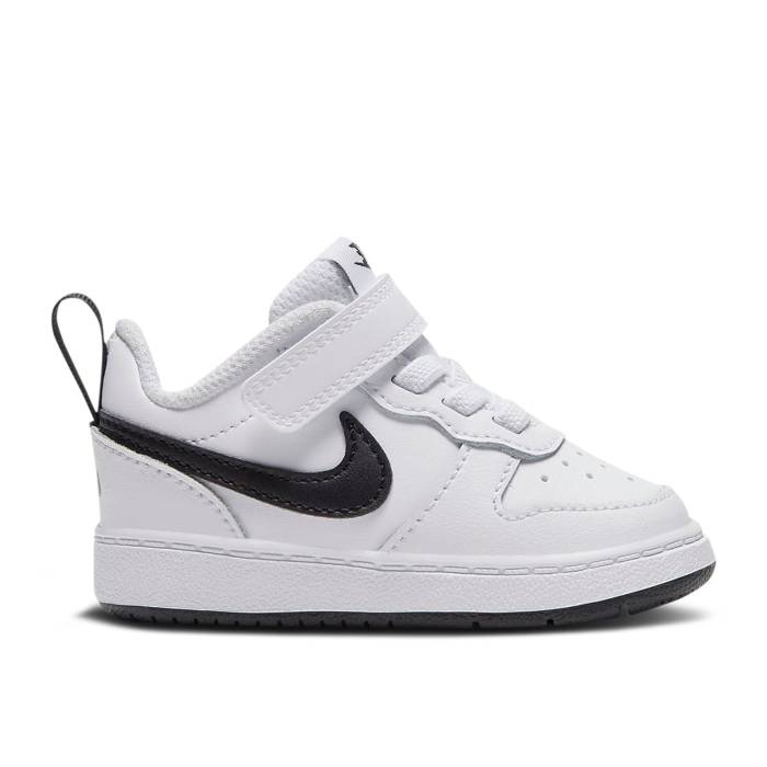 ナイキ Nike 【 Court Borough Low 2 Td \u0027White Black\u0027 Infant White/Black 】 厚地の外套 もの言う花 白いこと 白いこと 黒いこと 黒いこと