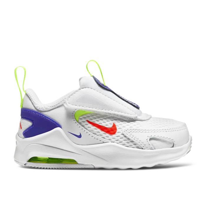 ナイキ Nike 【 Air Max Bolt Td \u0027White Indigo Burst\u0027 Infant White/Volt/Indigo Burst/Bright Crimson 】 マックス 雄捩子 藍色・インディゴ もの言う花 白いこと 白いこと 藍色・インディゴ はち切れる クリムゾン