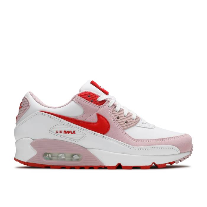 ナイキ Nike 【 Wmns Air Max 90 \u0027Love Letter\u0027 Women White/University Red/Tulip Pink 】 マックス レディース 白いこと 白いこと Red 赤・赤いこと pink サクラ色