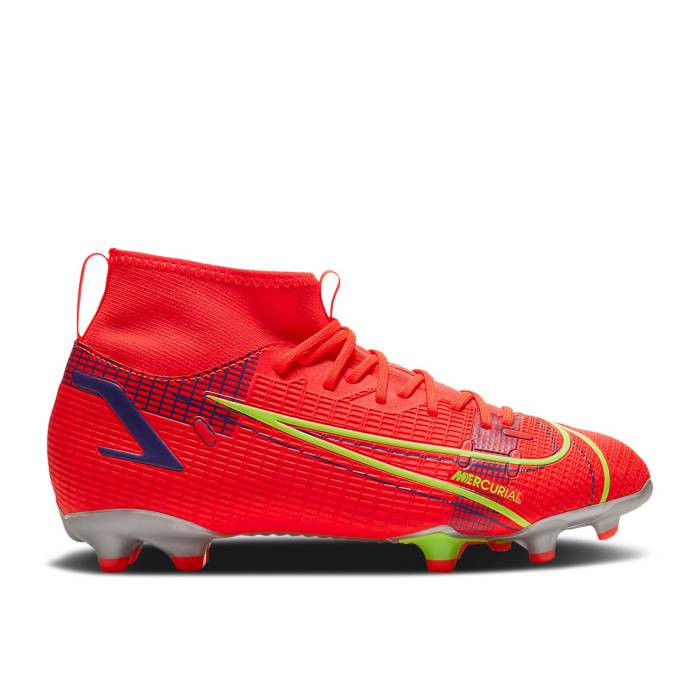 ナイキ Nike 【 Mercurial Superfly 8 Academy Mg ガウス \u0027Bright Crimson Indigo Burst\u0027 Youth Bright Crimson/Indigo Burst/White/Metallic Silver 】 翰林院 クリムゾン 藍色・インディゴ 御坊っちゃん キッズ クリムゾン 藍色・はたご屋