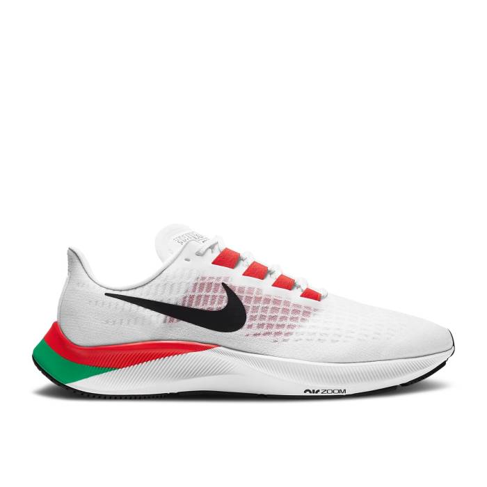 ナイキ Nike 【 Air Zoom Pegasus 37 'Kenya' Men White/Chile Red/Lucky Green/Black 】 ズーム ペガサス メンズ 白色 ホワイト Red 赤・レッド green 緑・グリーン 黒色 ブラック