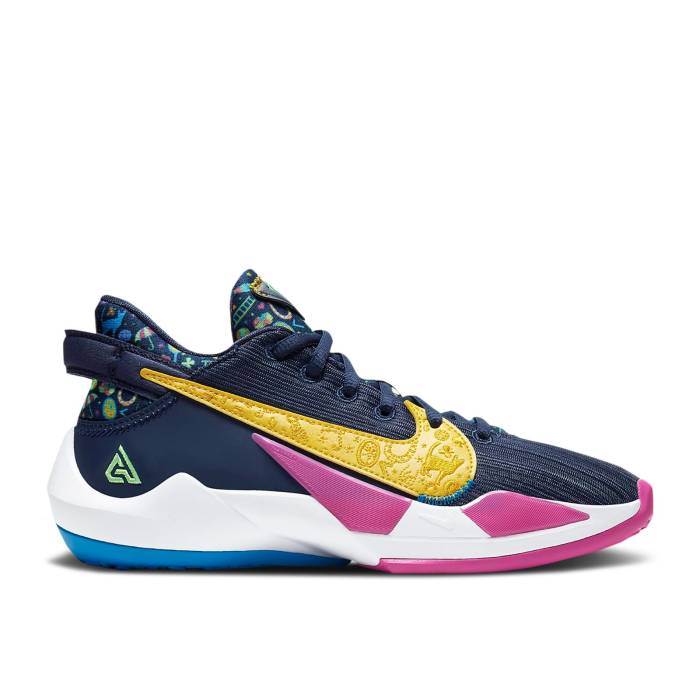 ナイキ Nike 【 Zoom Freak 2 Pe ガウス \u0027Superstitious\u0027 Youth Midnight Navy/Fire Pink/White/Speed Yellow 】 望遠レンズ 御坊っちゃん キッズ 紺色 米国海軍 火の手 pink サクラ色 白いこと 白いこと Speed 素早さ yellow 黄味がかった・黄色