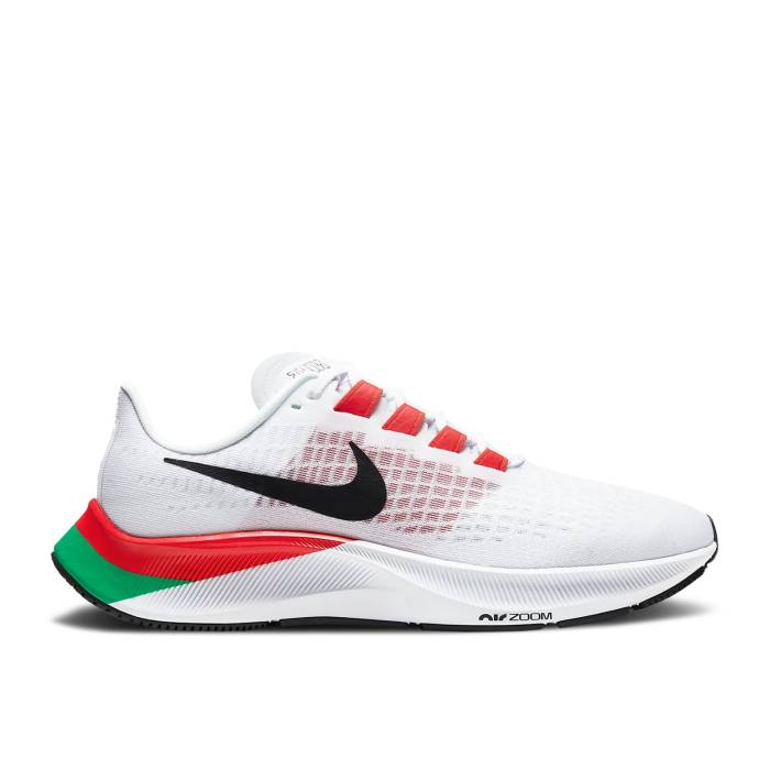 ナイキ Nike 【 Wmns Air Zoom Pegasus 37 \u0027Kenya\u0027 Women White/Chile Red/Lucky Green/Black 】 望遠レンズ ペガサス レディース 白いこと 白いこと Red 赤・赤いこと green 緑・緑であること 黒いこと 黒いこと