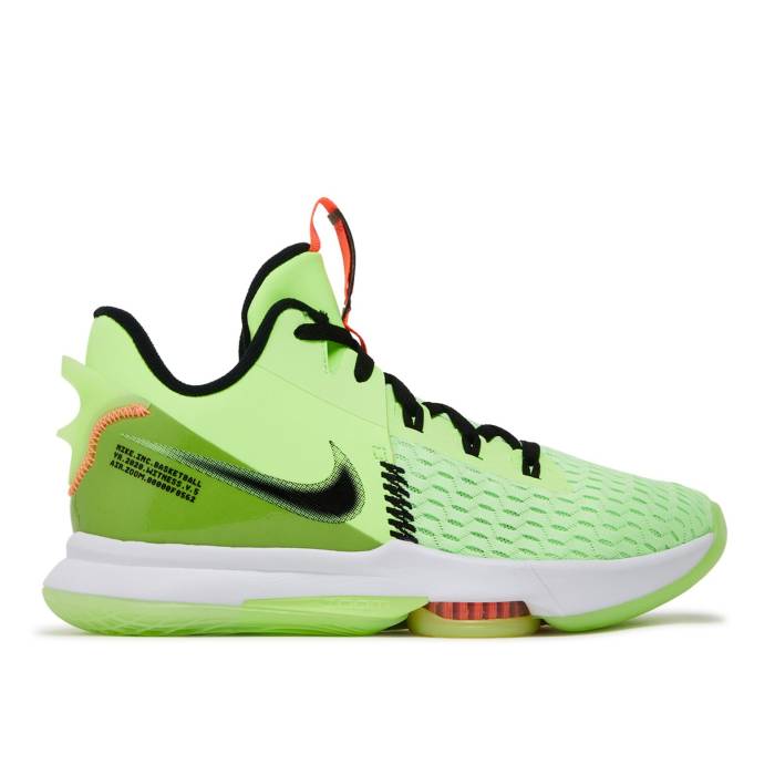 ナイキ Nike 【 Lebron Witness 5 'Grinch' Men Lime Glow/Bright Mango/White/Black 】 Lebron レブロン メンズ ライム 白色 ホワイト 黒色 ブラック