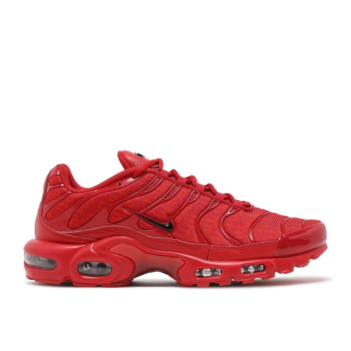 ナイキ Nike 【 Air Max Plus University Red Men University Red/Chile Red/Metallic Silver/Black 】 マックス メンズ Red 赤・レッド Silver 銀色・シルバー 黒色 ブラック