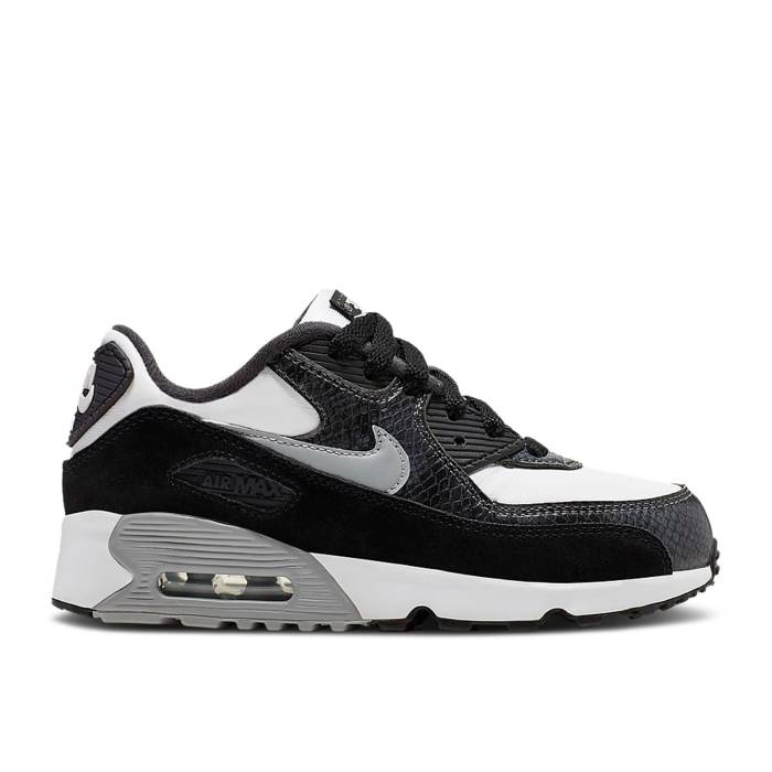 ナイキ Nike 【 Air Max 90 Qs Ps \u0027Python\u0027 Youth White/Anthracite/Light Graphite/Particle Grey 】 マックス 御坊っちゃん キッズ 白いこと 白いこと 薄墨色 薄墨色