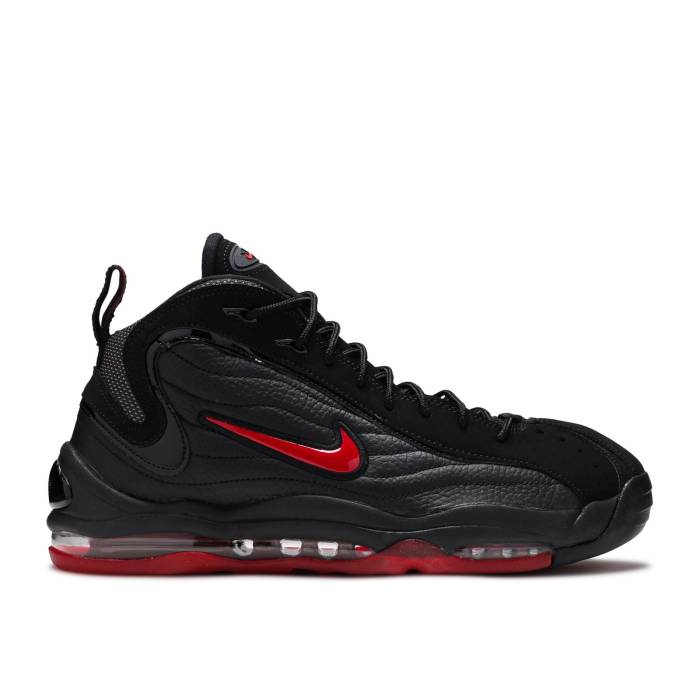 ナイキ Nike 【 Air Total Max Uptempo \u0027Bred\u0027 Men Black/University Red 】 マックス 繰り上げるペース メンズ 黒いこと 黒いこと Red 赤・赤いこと