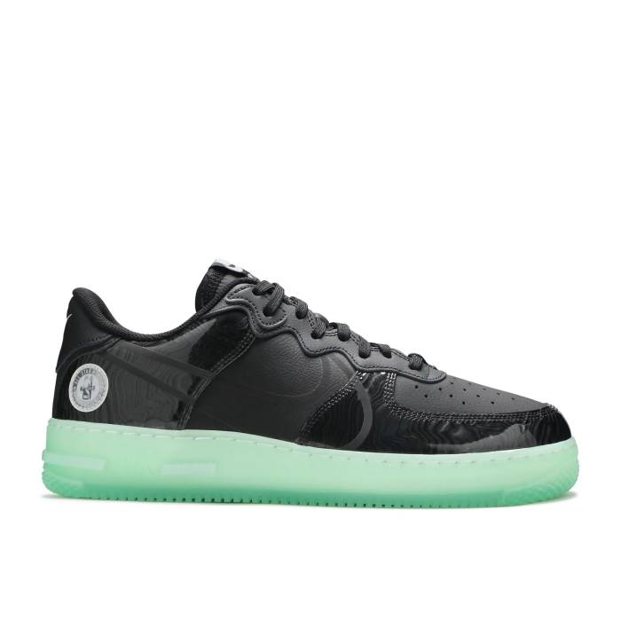 ナイキ Nike 【 Air Force 1 React Lv8 \u0027All Star 2021\u0027 Men Black/Black/Barely Green 】 リアクト メンズ 黒いこと 黒いこと green 緑・緑であること