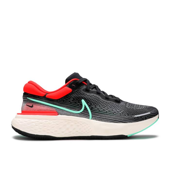 ナイキ Nike 【 Zoomx Invincible Run Flyknit \u0027Black Chile Red\u0027 Men Black/Chile Red/Green Glow 】 幽客 飛球編み物 メンズ 黒いこと 黒いこと Red 赤・赤いこと green 緑・緑であること