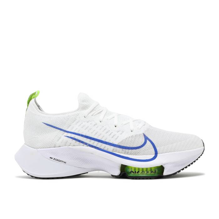 ナイキ Nike 【 Air Zoom Tempo Next% Flyknit White Racer Blue Men White/Volt/Black/Racer Blue 】 ズーム フライニット メンズ 白色 ホワイト 黒色 ブラック 青色 ブルー