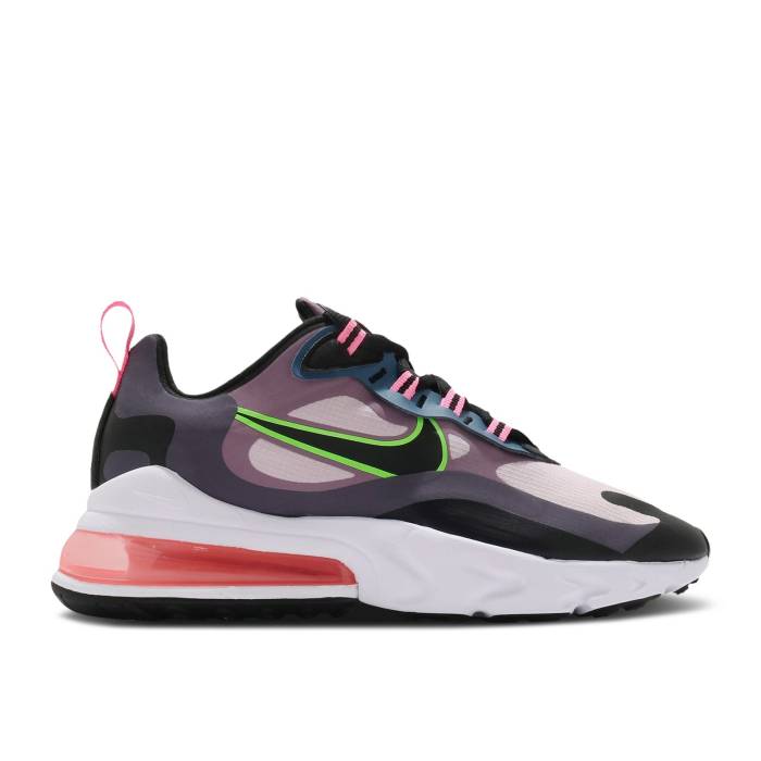 ナイキ Nike 【 Wmns Air Max 270 React \u0027Violet Dust\u0027 Women Violet Dust/Dark Raisin/Dark Teal/Black 】 マックス リアクト レディース 紫・相撲取り草 黒いこと 黒いこと