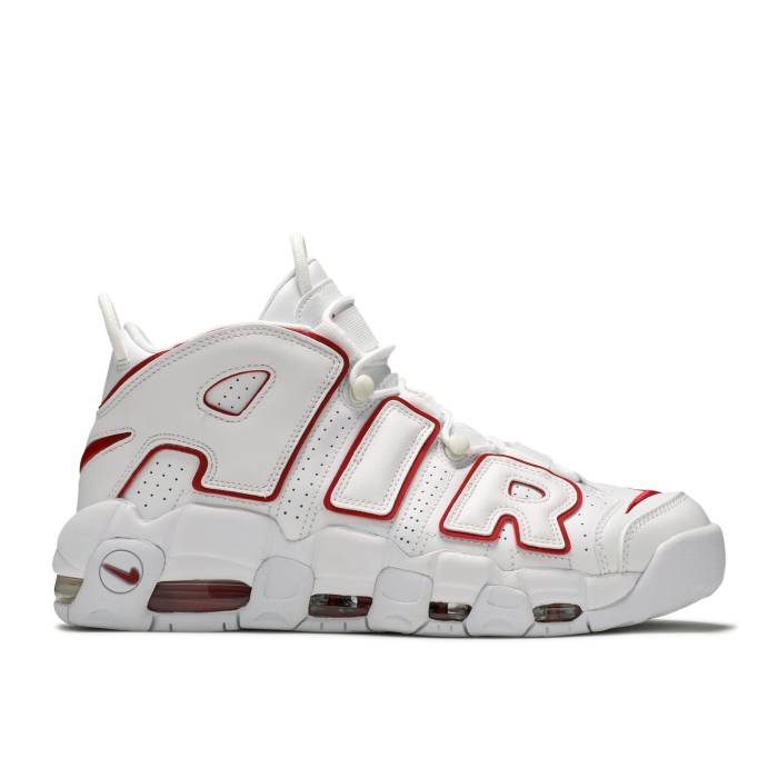 ナイキ Nike 【 Air More Uptempo \u0027White Varsity Red\u0027 2021 Men White/Varsity Red/White 】 アップテンポ メンズ 白色 ホワイト Red 赤・レッド スニーカー-靴