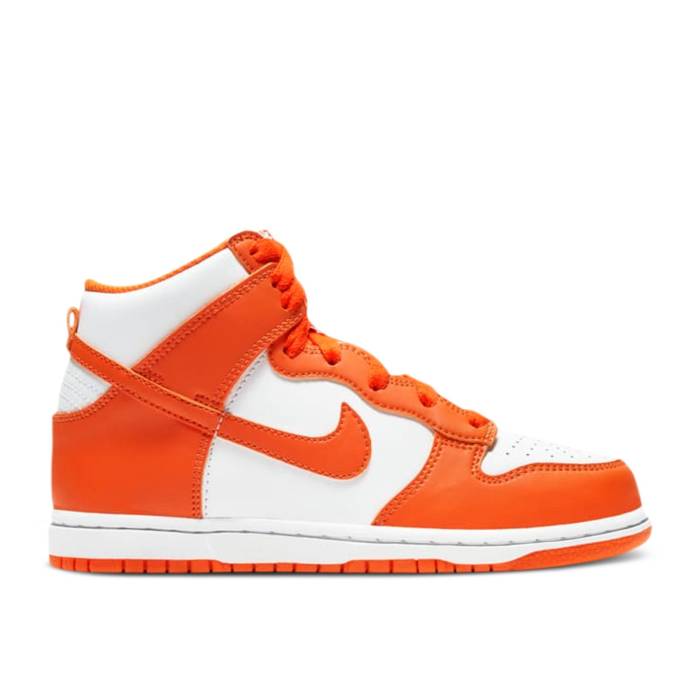 ナイキ Nike 【 Dunk High Sp Ps \u0027Syracuse\u0027 2021 Youth White/White/Orange Blaze 】 ダンク ご機嫌 御坊っちゃん キッズ 白いこと 白いこと orange 橙・オレンジ色