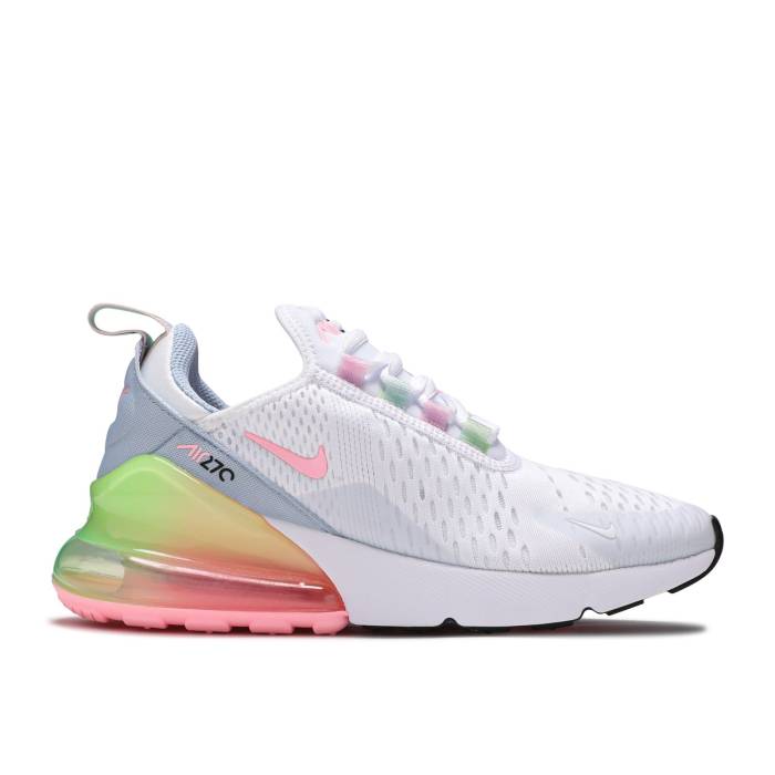 ナイキ Nike 【 Air Max 270 Se Gs 'White Arctic Punch' Youth White/Light Armory Blue/Black/Arctic Punch 】 マックス ジュニア キッズ 白色 ホワイト 青色 ブルー 黒色 ブラック｜スニケス