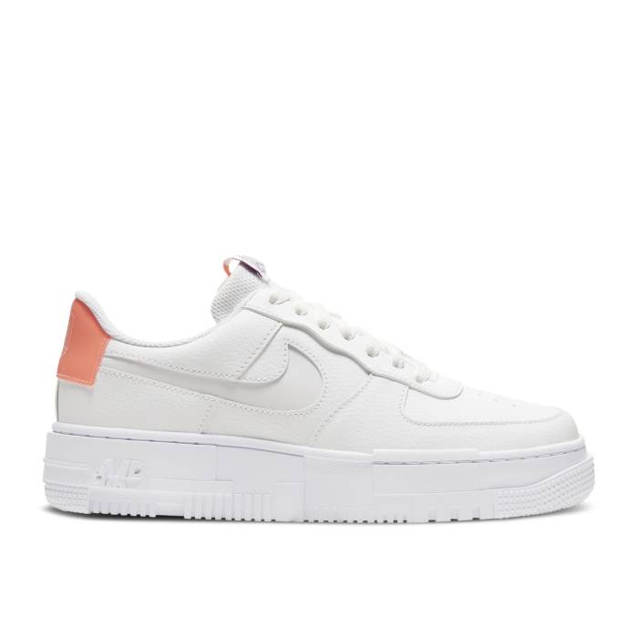 ナイキ Nike 【 Air Force 1 Pixel \u0027Salmon Heel\u0027 Men Summit White/Bright Mango/Red Plum 】 メンズ 白いこと 白いこと Red 赤・赤いこと