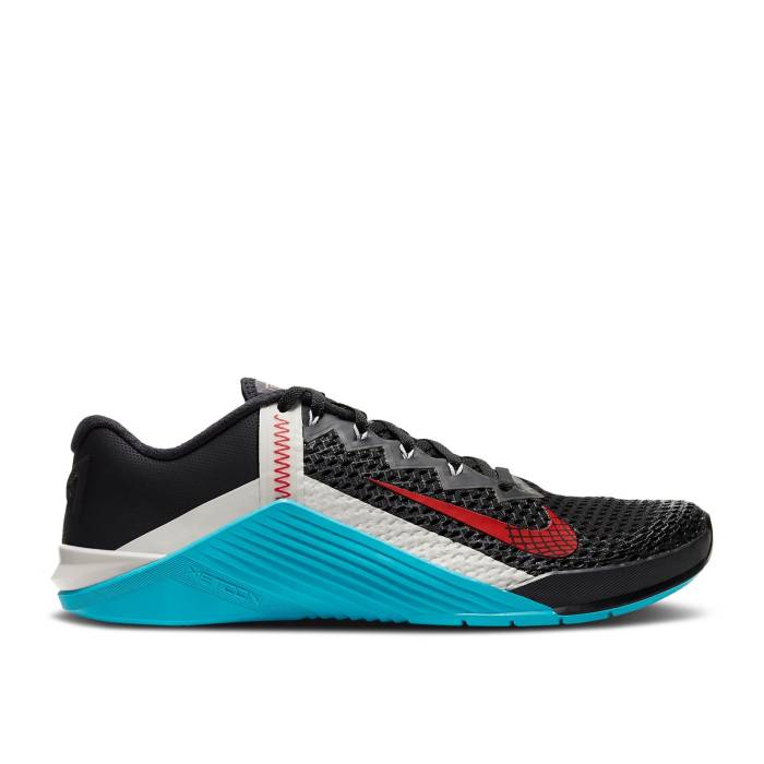 ナイキ Nike 【 Metcon 6 \u0027Black Light Blue Fury\u0027 Men Black/Light Blue Fury/Light Bone/University Red 】 青碧 青色 メンズ 黒いこと 黒いこと 青碧 青色 Red 赤・赤いこと メンズ靴-靴-スニーカー