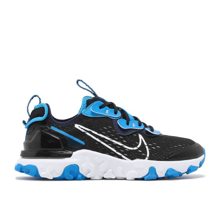 ナイキ Nike 【 React Vision Gs 'Black Midnight Navy' Youth Black/Midnight Navy/Photo Blue/White 】 リアクト ジュニア キッズ 黒色 ブラック 紺色 ネイビー 青色 ブルー 白色 ホワイト|スニケス