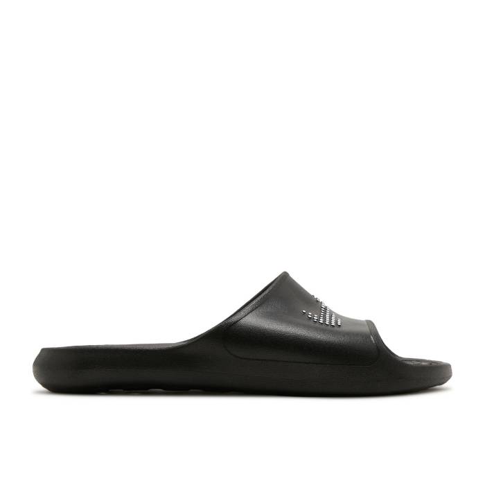 ナイキ Nike 【 Victori One Slide 'Polka Swoosh - Black' Men Black/Black/White 】 Slide サンダル Swoosh スウッシュ・スウォッシュ メンズ 黒色 ブラック 白色 ホワイト｜スニケス