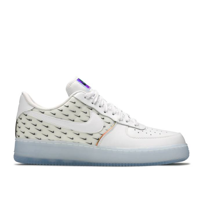 ナイキ Nike 【 Air Force 1 '07 Premium 'Swoosh Pattern' Men White/Multi-Color/Racer Blue/White 】 Premium プレミアム メンズ 白色 ホワイト 青色 ブルー