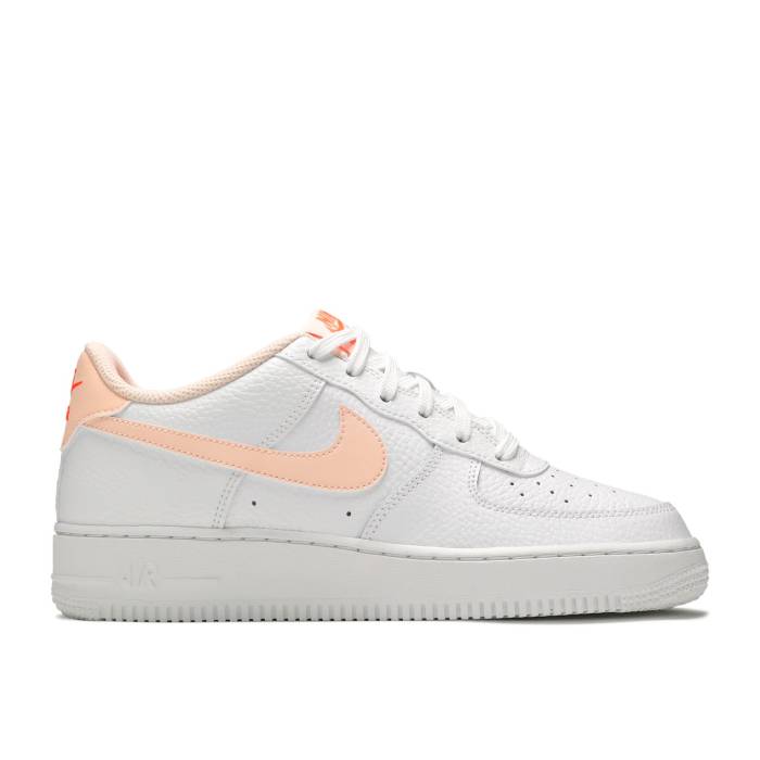 ナイキ Nike 【 Air Force 1 ガウス \u0027White Hyper Crimson\u0027 Youth White/Hyper Crimson/Crimson Tint 】 御坊っちゃん キッズ 白いこと 白いこと クリムゾン