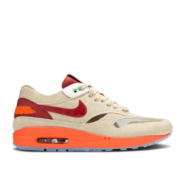 ナイキ Nike 【 Clot X Air Max 1 Ps 'Kiss Of Death' 2021 Youth Net/Deep Red/Orange Blaze 】 クロット マックス ジュニア キッズ ネット ディープ Red 赤・レッド orange 橙・オレンジ|スニケス