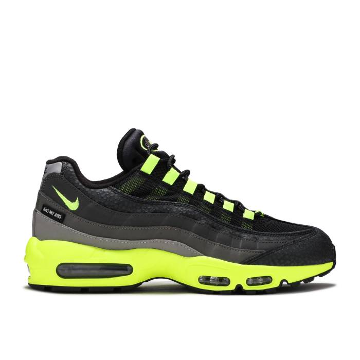 ナイキ Nike 【 Air Max 95 'Kiss My Airs - Black Volt' Men Black/Medium Ash/Dark Pewter/Volt 】 マックス 黒色 ブラック メンズ 黒色 ブラック