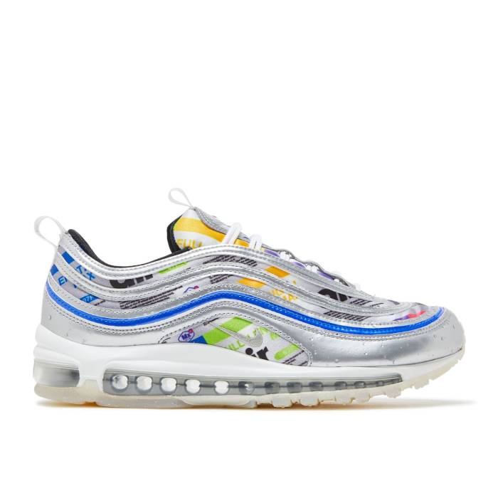 ナイキ Nike 【 Air Max 97 Se \u0027Energy Jelly\u0027 Men Multi-Color/Metallic Silver/Racer Blue/White/Black/Pure Platinum 】 マックス メンズ Silver しろがね色・しろがね色 青味 青み 白いこと 白いこと 黒いこと 黒いこと 純然たる Platinum プラ