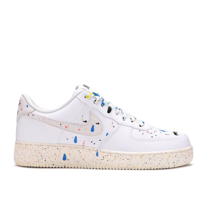 ナイキ Nike 【 Air Force 1 \u002707 Lv8 \u0027Paint Splatter\u0027 Men White/White/Sail/White 】 メンズ 白いこと 白いこと