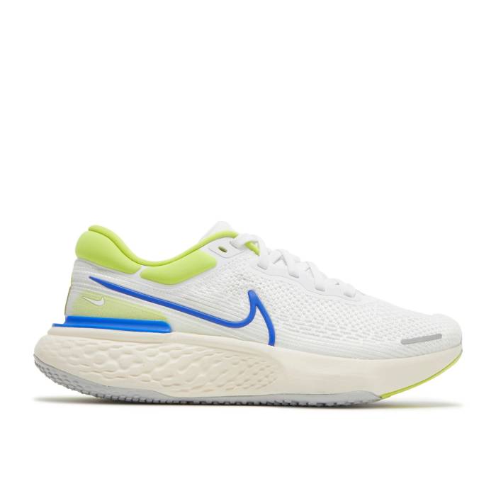 ナイキ Nike 【 Zoomx Invincible Run Flyknit 'White Cyber Blue' Men White/Cyber/Grey Fog/Racer Blue 】 ラン フライニット メンズ 白色 ホワイト 灰色 グレー 青色 ブルー｜スニケス