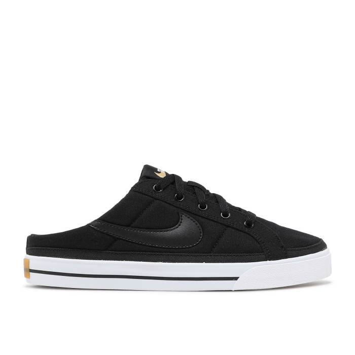 ナイキ Nike 【 Wmns Court Legacy Mule \u0027Black\u0027 Women Black/White/Gum Light Brown/Black 】 厚地の外套 legacy レガシー レディース 黒いこと 黒いこと 白いこと 白いこと 赤銅色 赤銅色