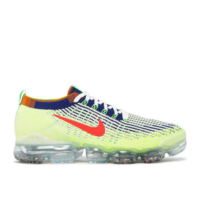 ナイキ Nike 【 Air Vapormax Flyknit 3 \u0027Exeter Edition\u0027 Men Fossil/Hydrogen Blue/Blue Void/Bright Crimson 】 飛球編み物 メンズ 青み 青色 クリムゾン
