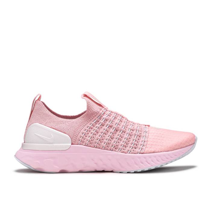 ナイキ Nike 【 Wmns React Phantom Run Flyknit 2 'Pink Glaze' Women Pink Glaze/Barely Rose/Football Grey/Metallic Summit White 】 リアクト ラン フライニット レディース pink ピンク Rose ローズ フットボール 灰色 グレー