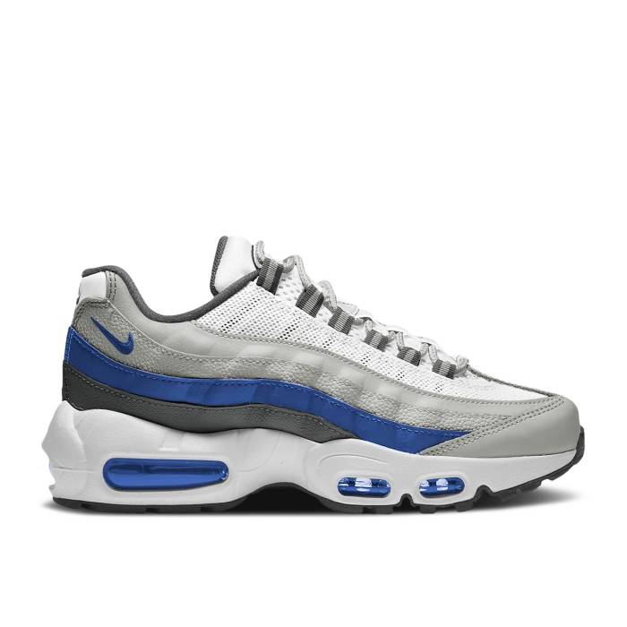 ナイキ Nike 【 Air Max 95 Recraft Gs 'White Game Royal' Youth White/Iron Grey/Grey Fog/Game Royal 】 マックス Game ゲーム ジュニア キッズ 白色 ホワイト 灰色 グレー Game ゲーム|スニケス