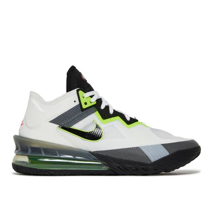 ナイキ Nike 【 Lebron 18 Low Ep \u0027Air Max 95 Greedy\u0027 Men White/Black/Iron Grey 】 Lebron レブロン マックス メンズ 白いこと 白いこと 黒いこと 黒いこと 薄墨色 薄墨色 スニーカー-靴