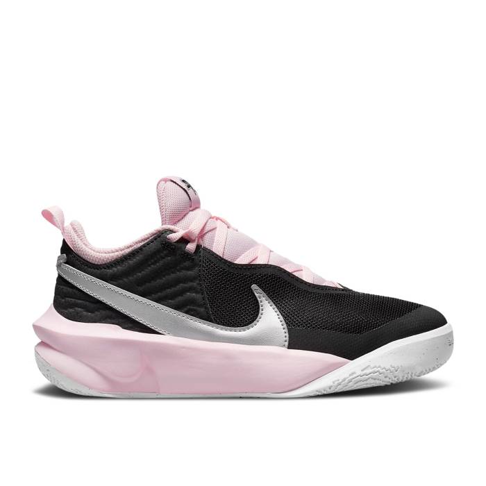 ナイキ Nike 【 Team Hustle D10 Gs 'Black Pink Foam' Youth Black/Pink Foam/White/Metallic Silver 】 Team チーム pink ピンク ジュニア キッズ 黒色 ブラック pink ピンク 白色 ホワイト Silver 銀色・シルバー