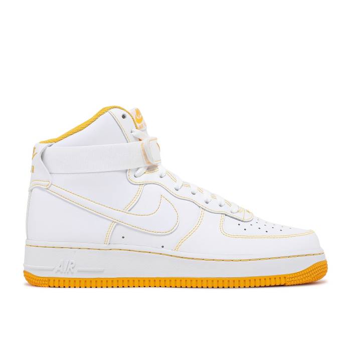 ナイキ Nike 【 Air Force 1 High \u002707 \u0027Laser Orange\u0027 Men White/White/Laser Orange 】 御機嫌 メンズ 白いこと 白いこと Laser レーザ orange 橙・オレンジ色