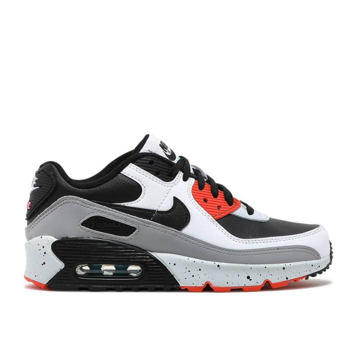 ナイキ Nike 【 Air Max 90 Leather Gs 'White Turf Orange Speckled' Youth White/Turf Orange/Aquamarine/Black 】 マックス レザー ターフ orange 橙・オレンジ ジュニア キッズ 白色 ホワイト ターフ orange 橙・オレンジ|スニケス