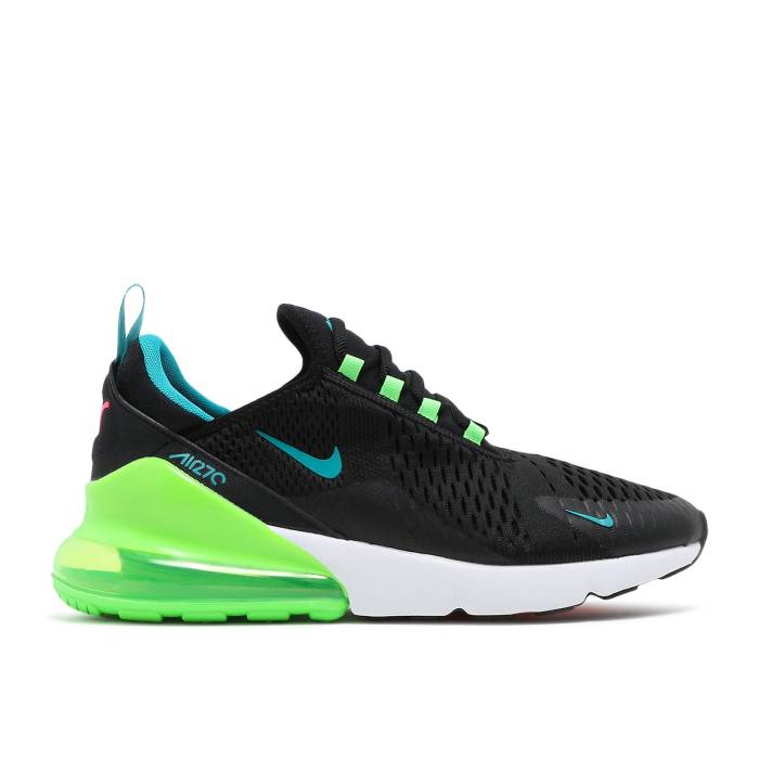 ナイキ Nike 【 Air Max 270 \u0027Black Green Strike\u0027 Men Black/Green Strike/White/Aquamarine 】 マックス green 緑・緑であること メンズ 黒いこと 黒いこと green 緑・緑であること ストライク 白いこと 白いこと 青緑色