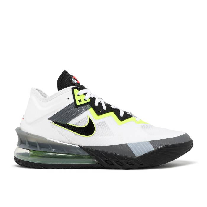 ナイキ Nike 【 Lebron 18 Low \u0027Air Max 95 Greedy\u0027 Men White/Black/Iron Grey/Volt 】 Lebron レブロン マックス メンズ 白いこと 白いこと 黒いこと 黒いこと 薄墨色 薄墨色