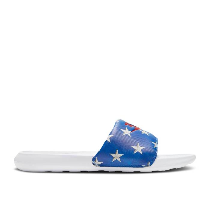 ナイキ Nike 【 Victori One Printed Slide \u0027Stars\u0027 Men Game Royal/Summit White/University Red 】 Slide サンダル メンズ Game 力くらべ 白いこと 白いこと Red 赤・赤いこと