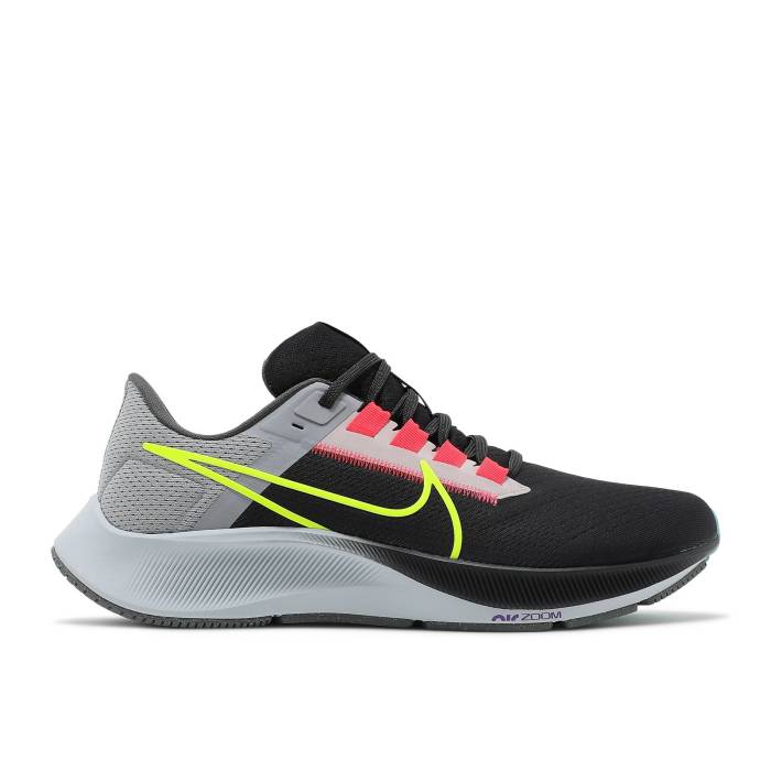 ナイキ Nike 【 Air Zoom Pegasus 38 Le 'Greedy' Men Dark Smoke Grey/White/Flash Crimson/Volt 】 ズーム ペガサス メンズ 灰色 グレー 白色 ホワイト クリムゾン