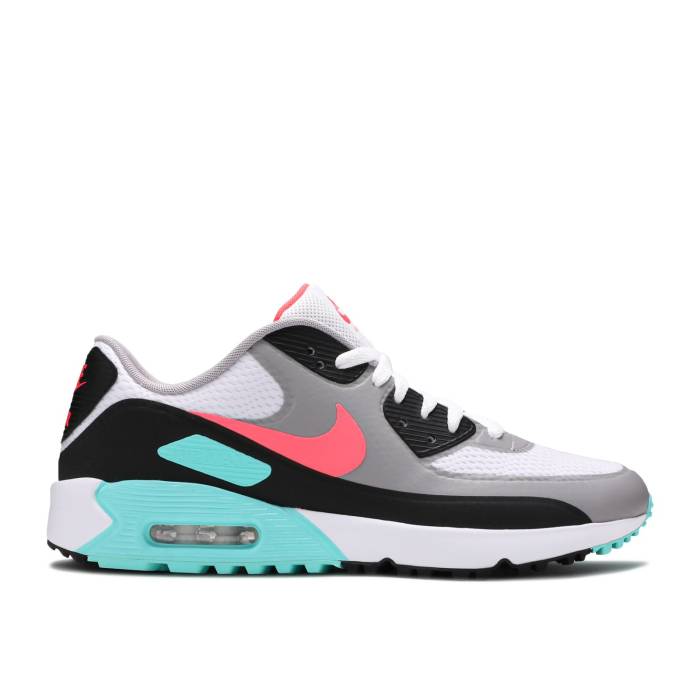 ナイキ Nike 【 Air Max 90 Golf 'Aurora Hot Punch' Men White/Black/Aurora Green/Hot Punch 】 マックス golf ゴルフ メンズ 白色 ホワイト 黒色 ブラック green 緑・グリーン|スニケス