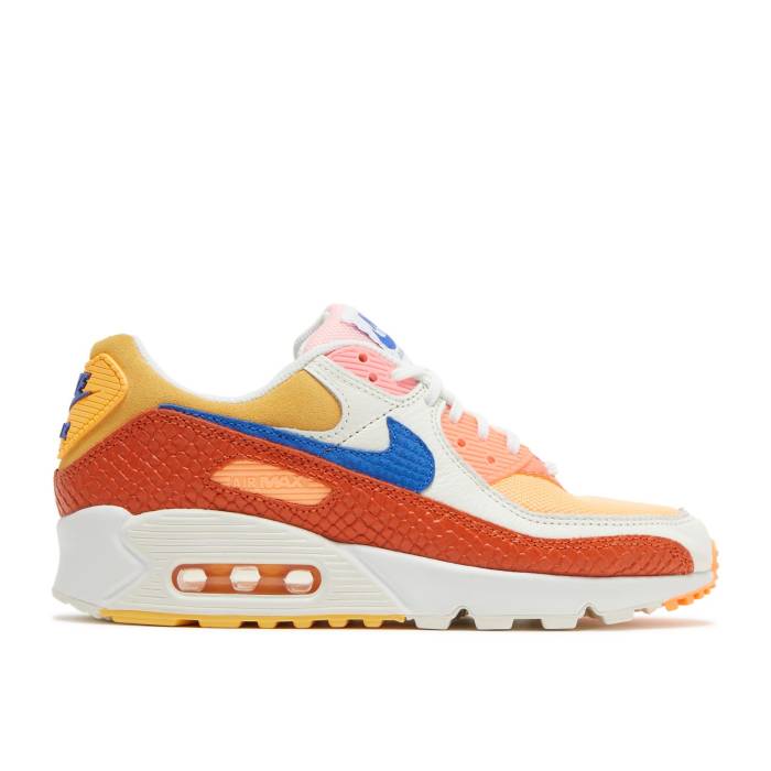 ナイキ Nike 【 Wmns Air Max 90 'Campfire Orange' Women Campfire Orange/Racer Blue/Sail 】 マックス レディース orange 橙・オレンジ 青色 ブルー